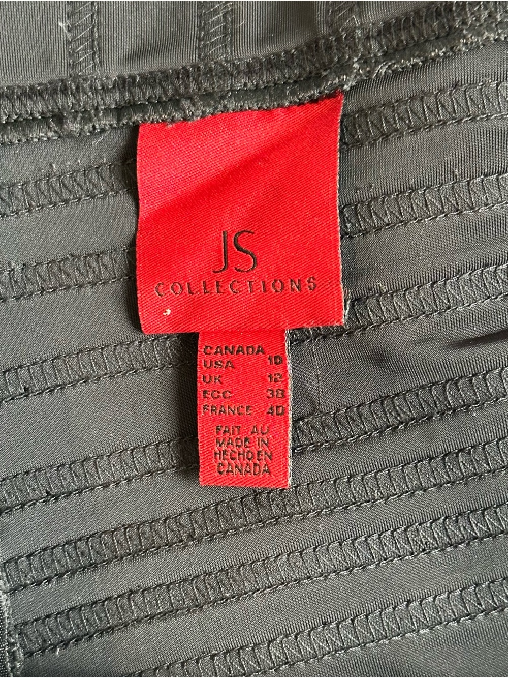 JS Collections Black Textured Stripe Halter Top - Picture 2 of 7